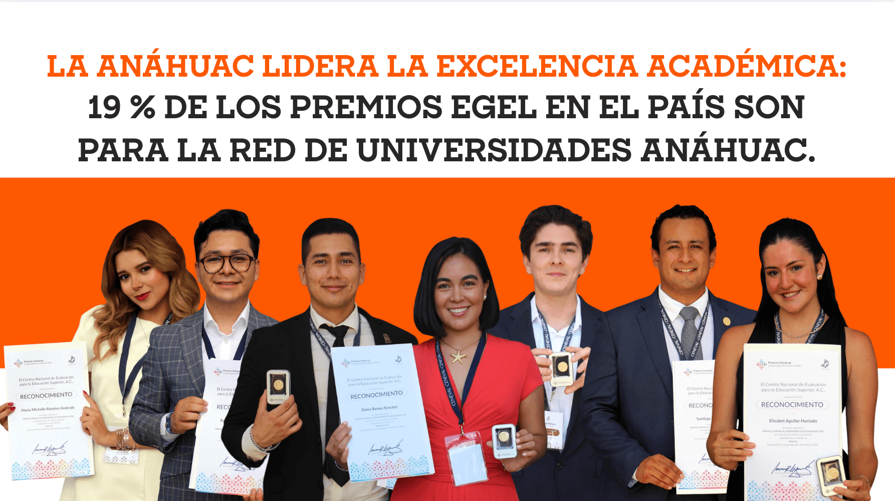 La Anáhuac lidera la excelencia académica: 19 % de los premios EGEL en el país son para la Red de Universidades Anáhuac