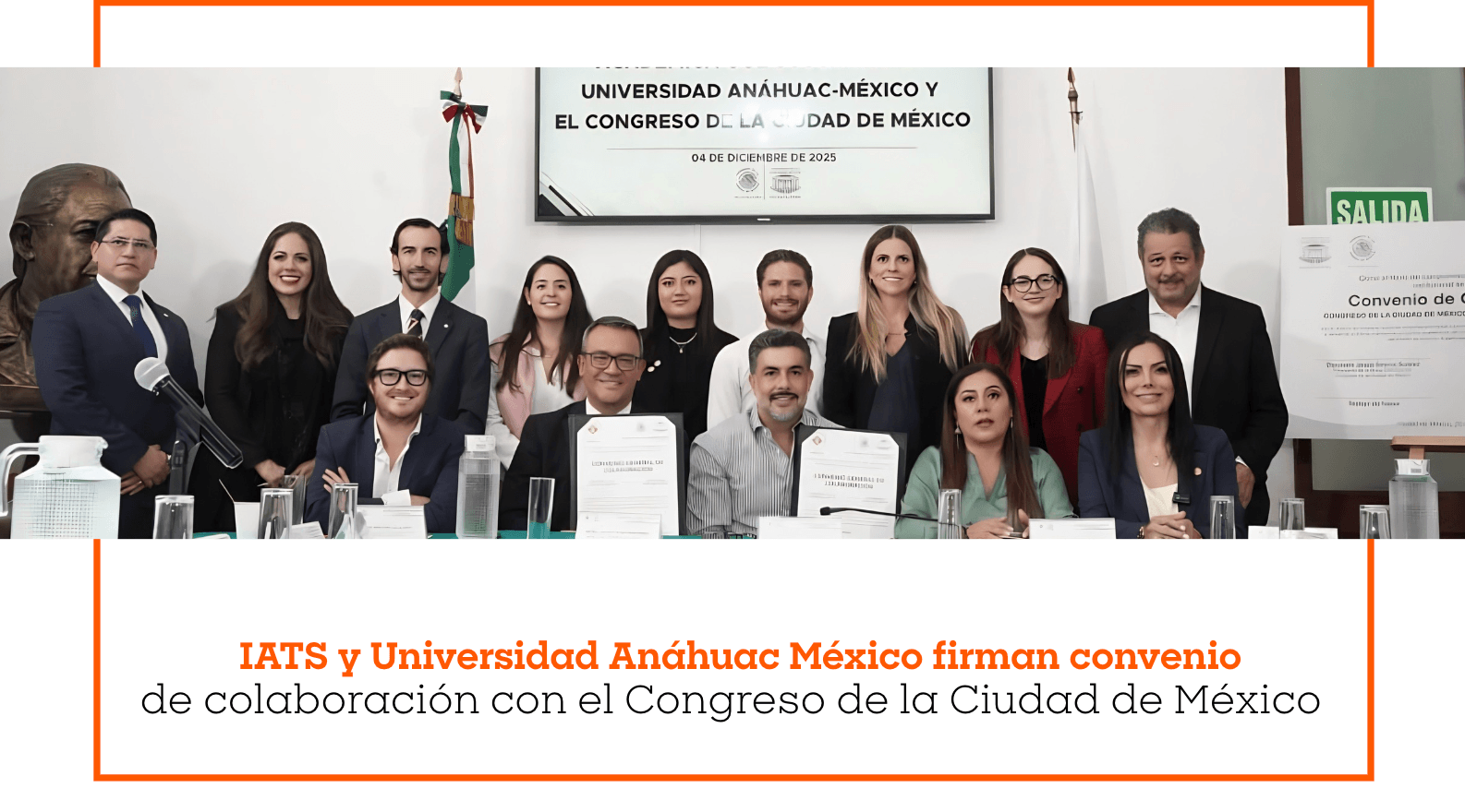 IATS y Universidad Anáhuac México firman convenio de colaboración con el Congreso de la Ciudad de México