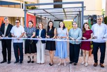 Corte de listón para el túnel de Memoria y Tolerancia.