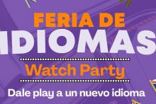 Publicidad de la Feria de Idiomas.