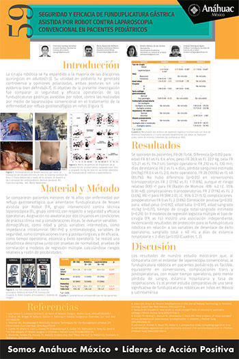 Seguridad y eficacia de funduplicatura gástrica asistida por robot contra laparoscopia convencional en pacientes pediátricos