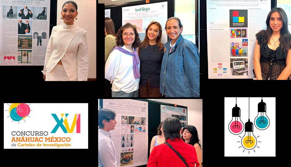 Alumnos de Diseño destacan en el XVI Concurso Anáhuac México de Carteles de Investigación