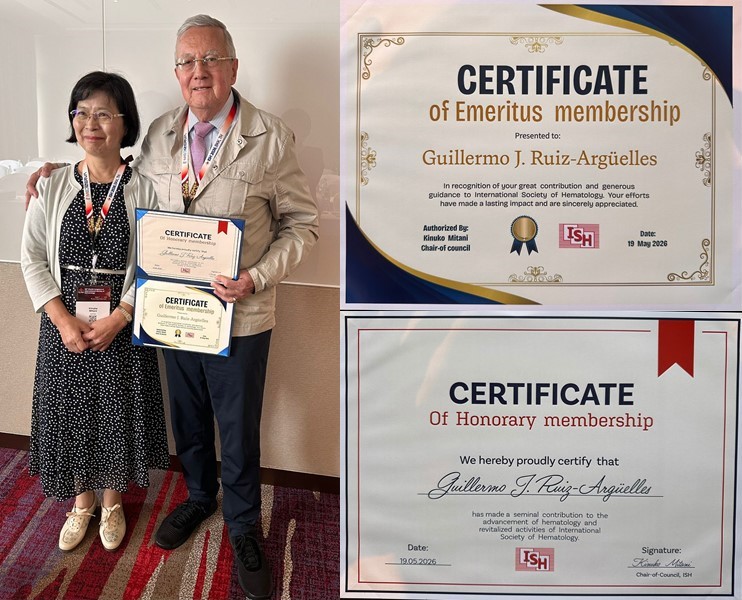 Consejero de la Universidad Anáhuac Puebla se convierte en el primer mexicano con doble reconocimiento de la International Society of Hematology
