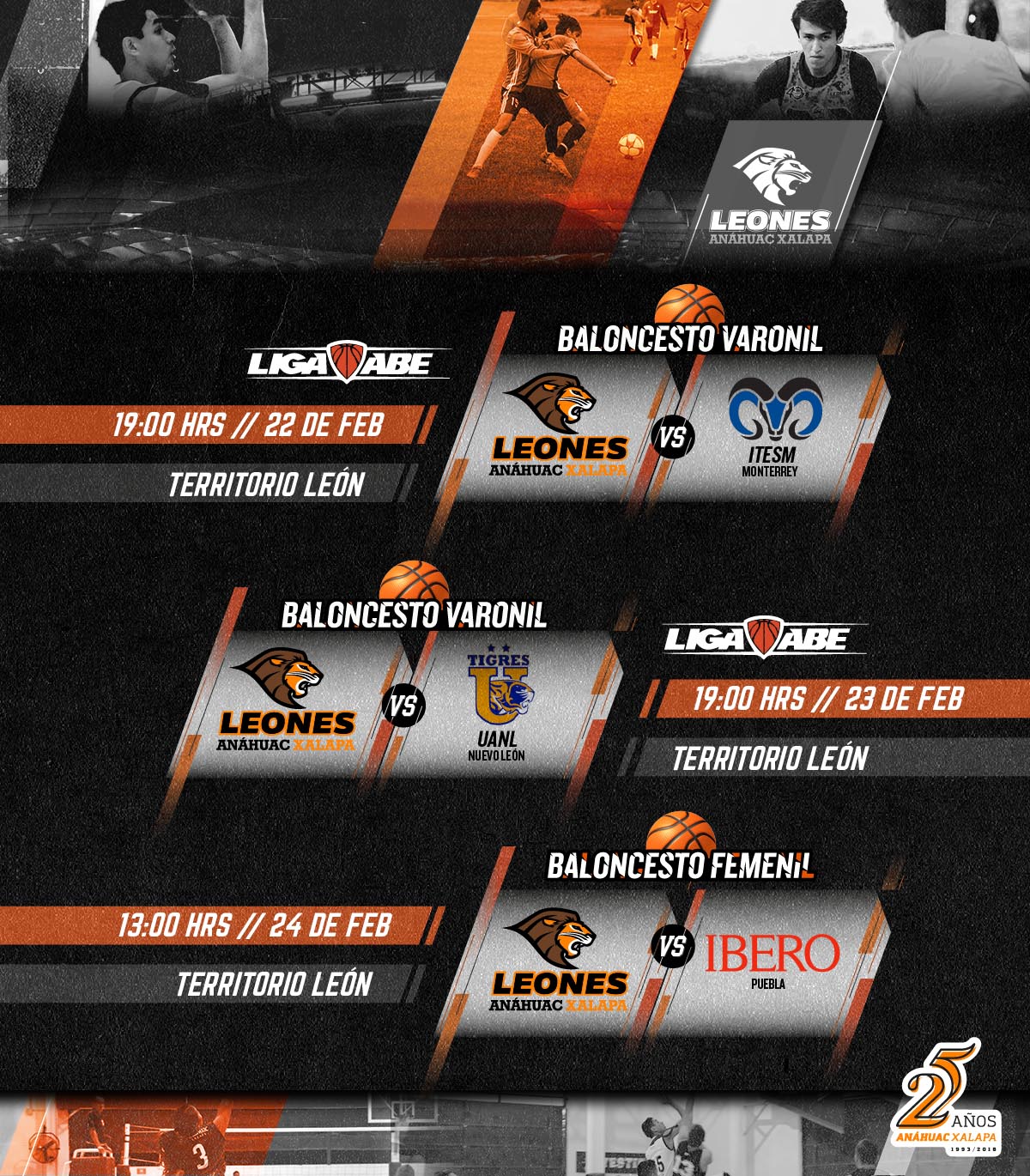 Ruge con Nosotros: Doble Jornada ABE y Básquetbol Femenil Ruge con Nosotros: Doble Jornada ABE y Básquetbol Femenil
