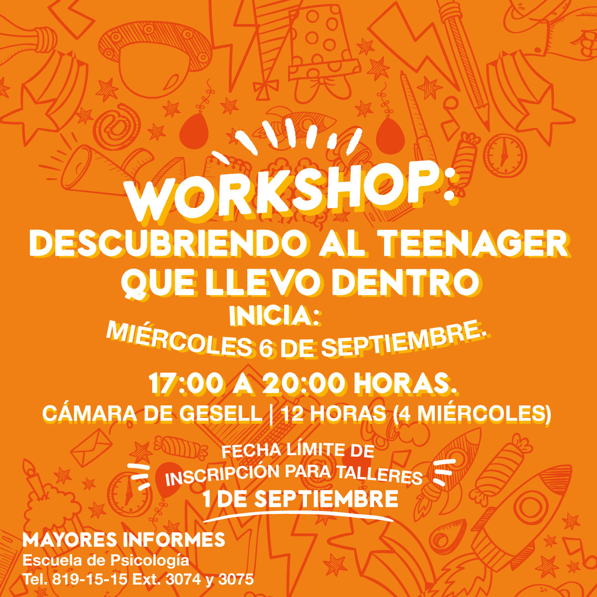 Cerrar vista en pantalla completa Workshop: Descubriendo al Teenager que Llevo Dentro