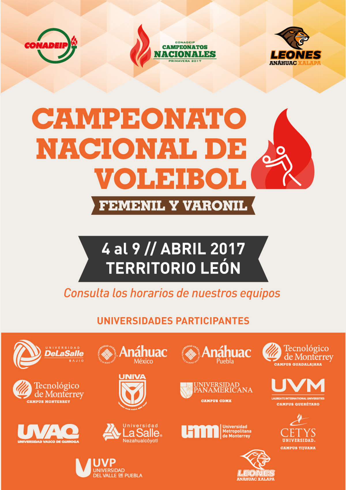 Campeonato Nacional de Voleibol CONADEIP Primavera 2017 Campeonato Nacional de Voleibol CONADEIP Primavera 2017