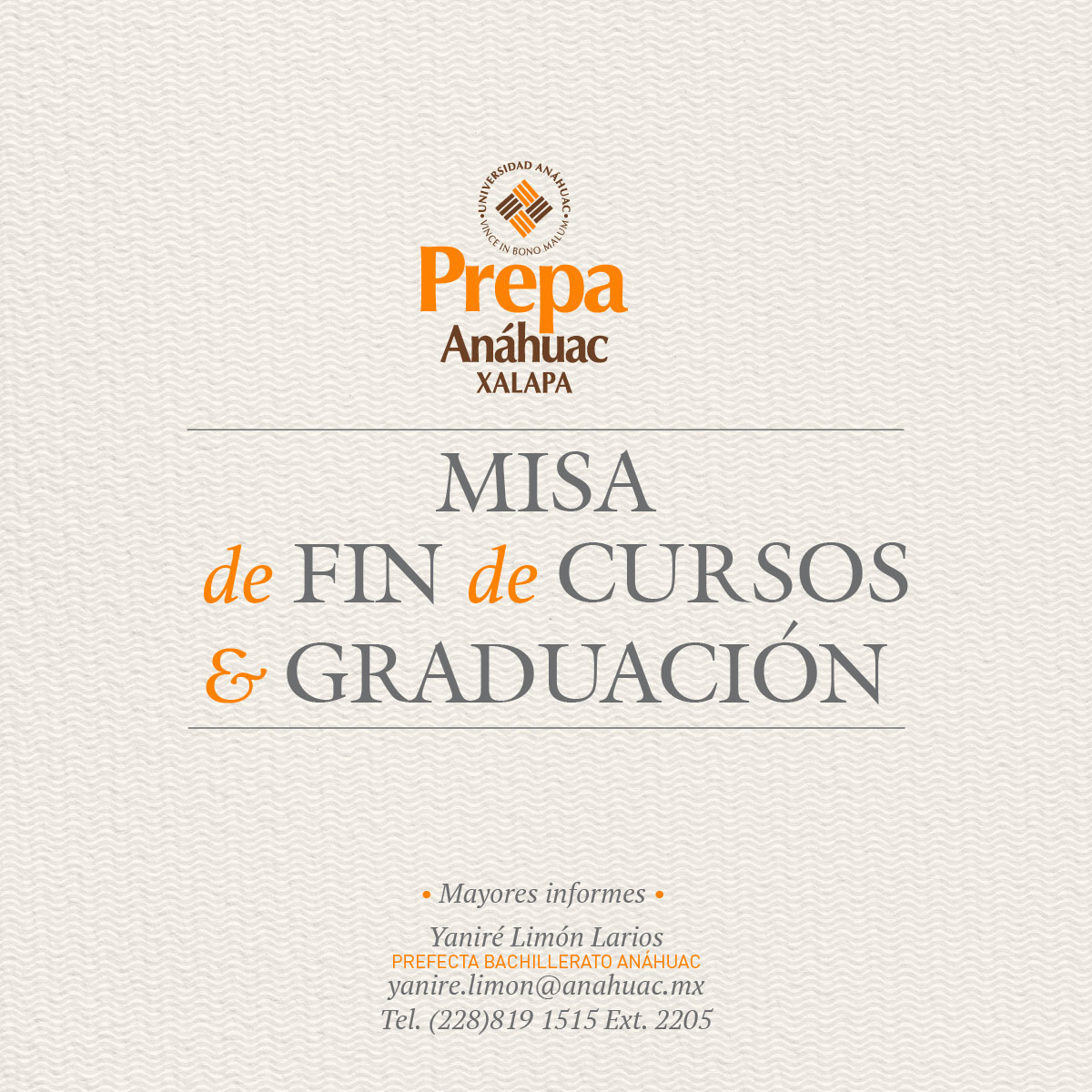 Misa de Fin de Cursos y Graduación 2018 Misa de Fin de Cursos y Graduación 2018