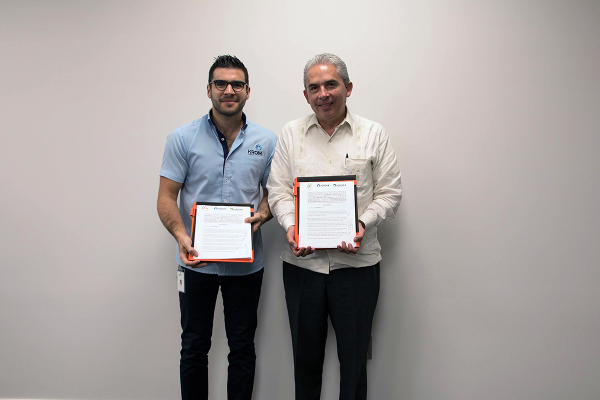 9 / 12 - Firma de convenio de colaboración con KROM 9 / 12 - Firma de convenio de colaboración con KROM