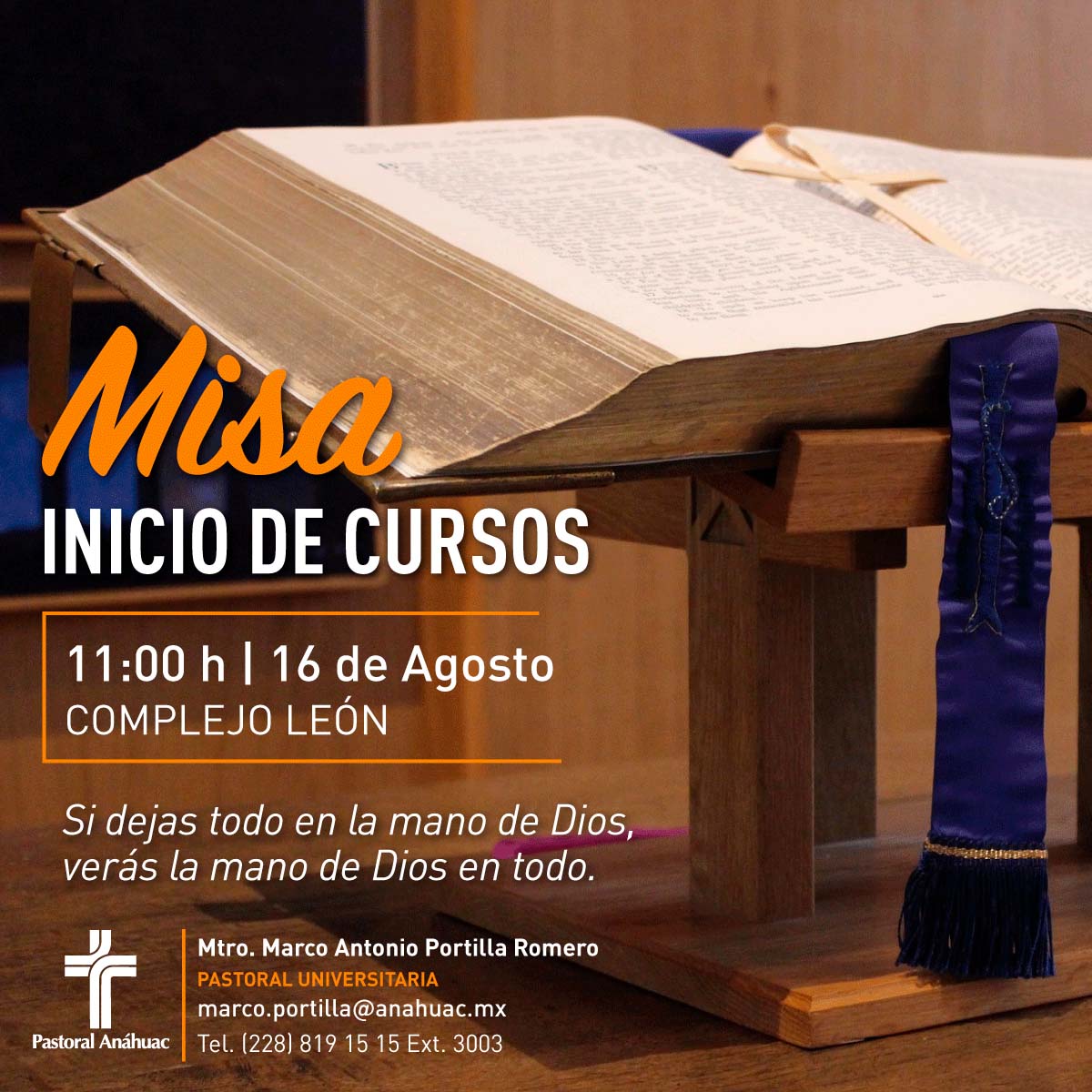 Misa de Inicio de Cursos Misa de Inicio de Cursos