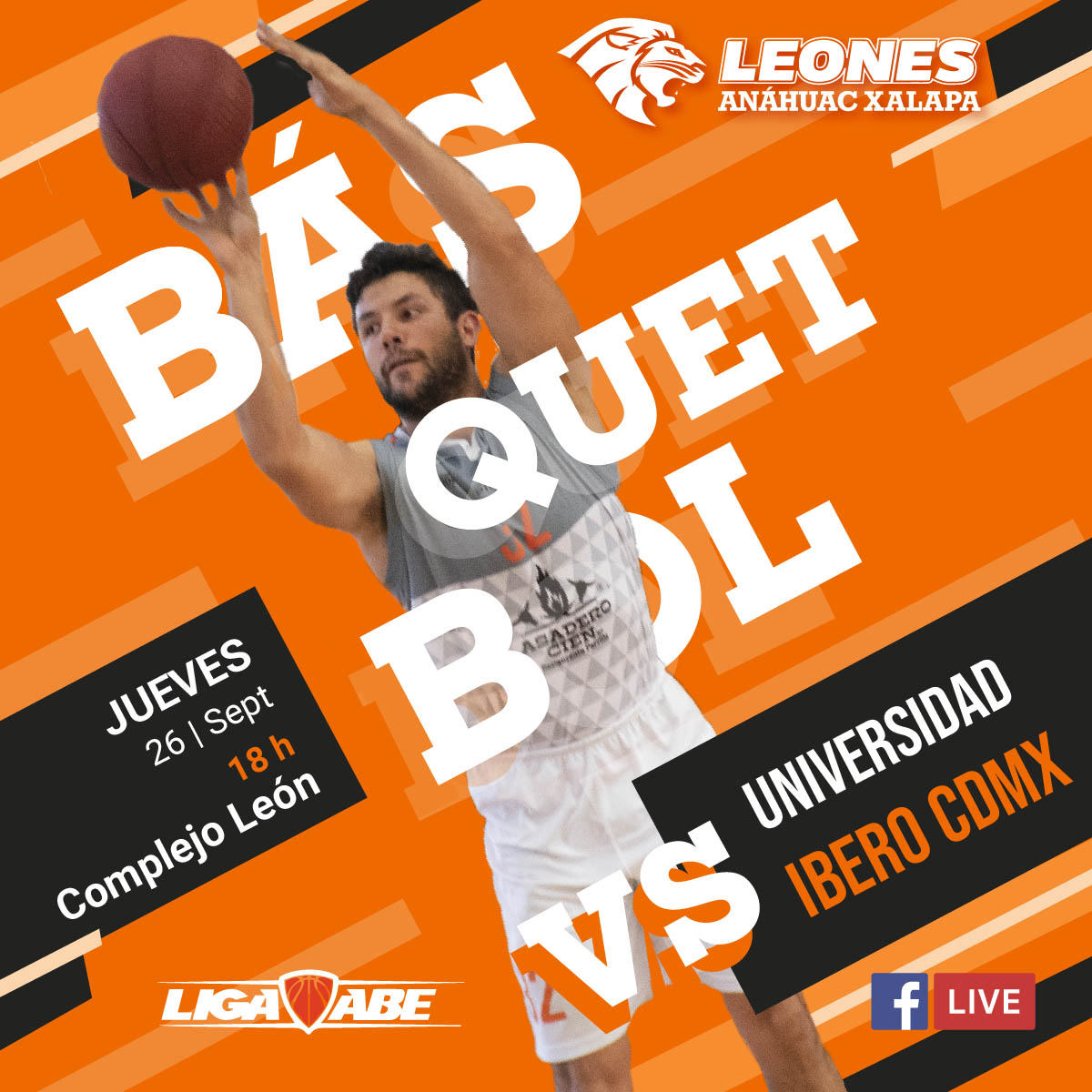 Básquetbol Varonil ABE: Leones vs Ibero CDMX Básquetbol Varonil ABE: Leones vs Ibero CDMX