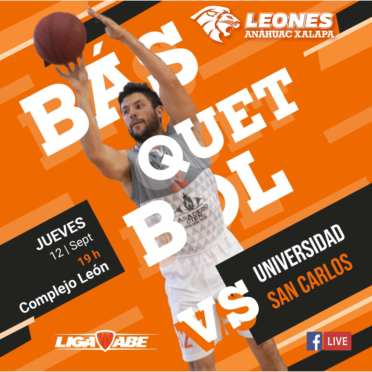 Básquetbol Varonil ABE: Leones vs Universidad San Carlos Básquetbol Varonil ABE: Leones vs Universidad San Carlos