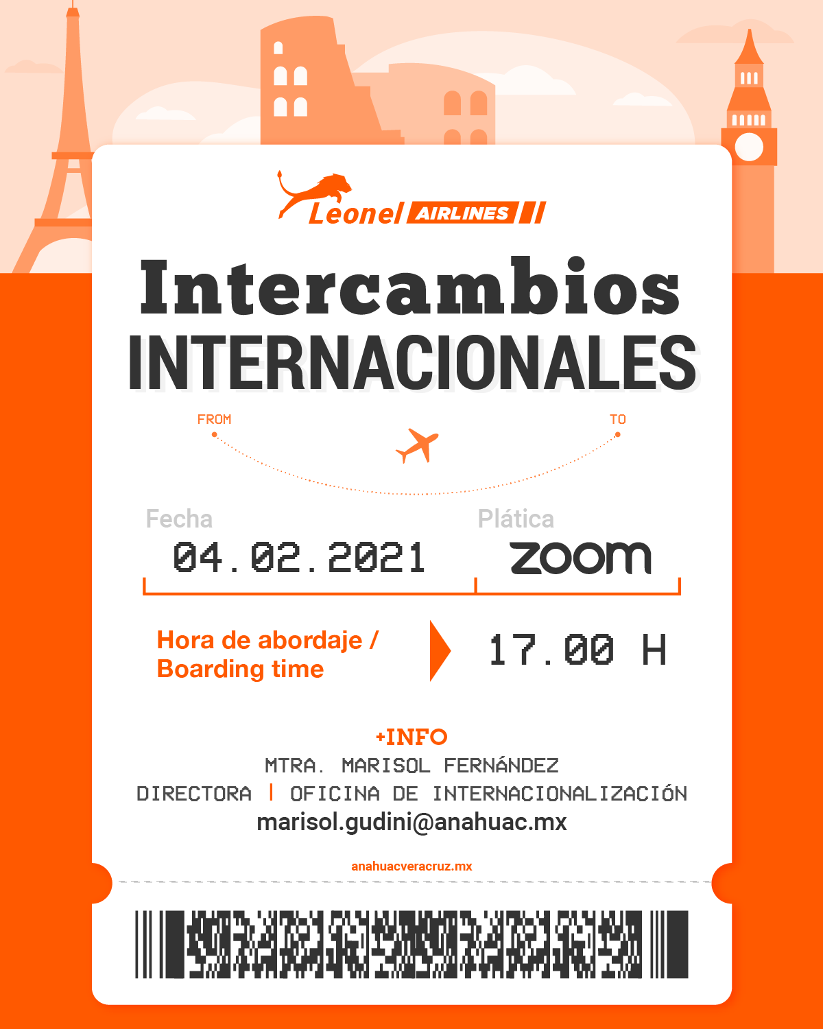 Cerrar vista en pantalla completa Intercambios Internacionales
