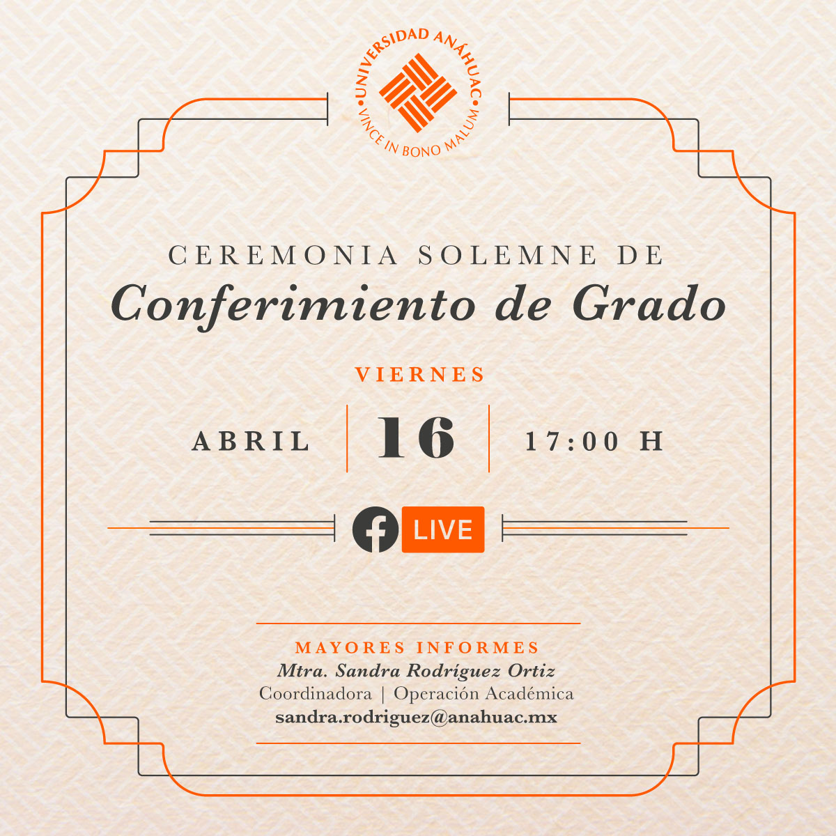Conferimiento de Grado Conferimiento de Grado