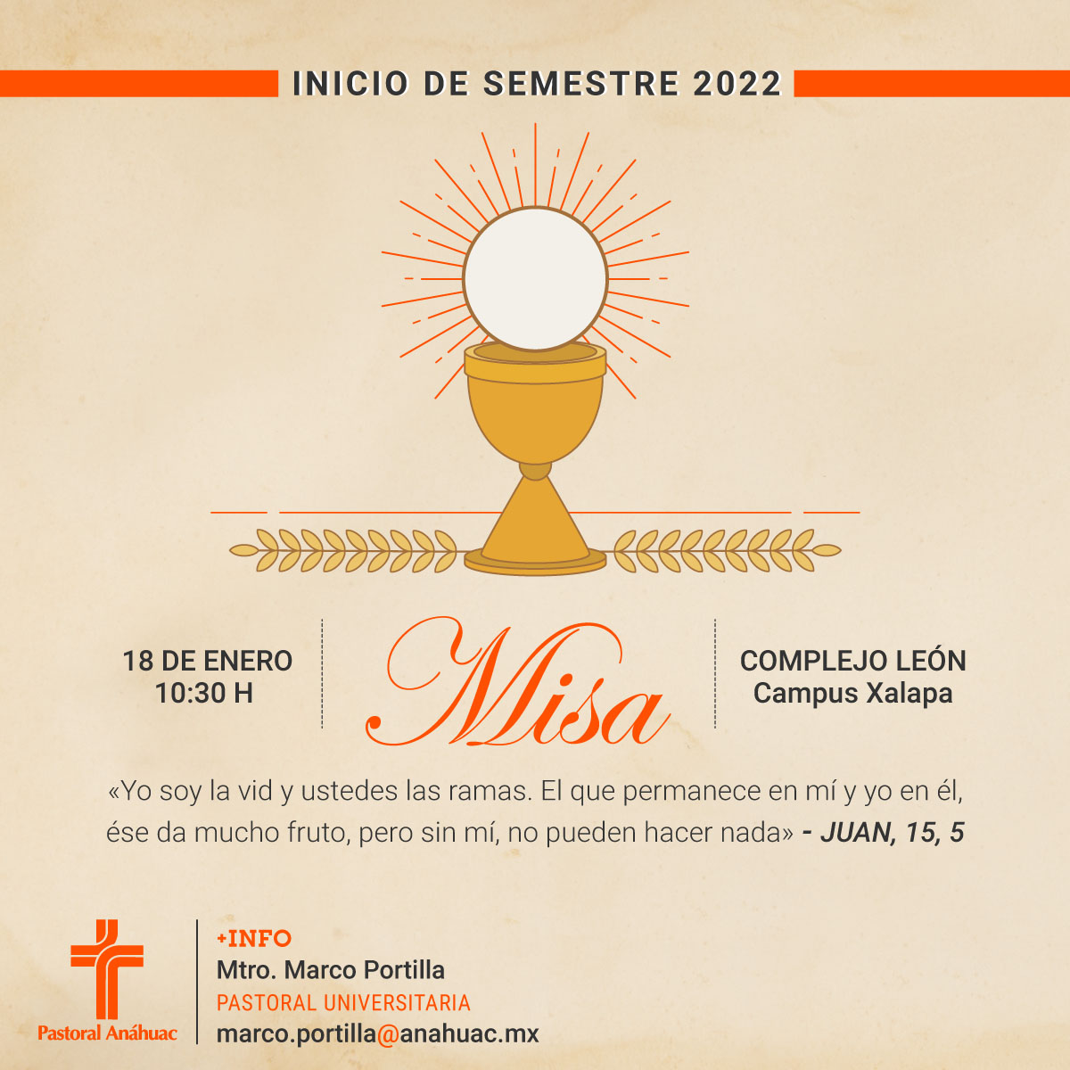 Misa de Inicio de Semestre Misa de Inicio de Semestre