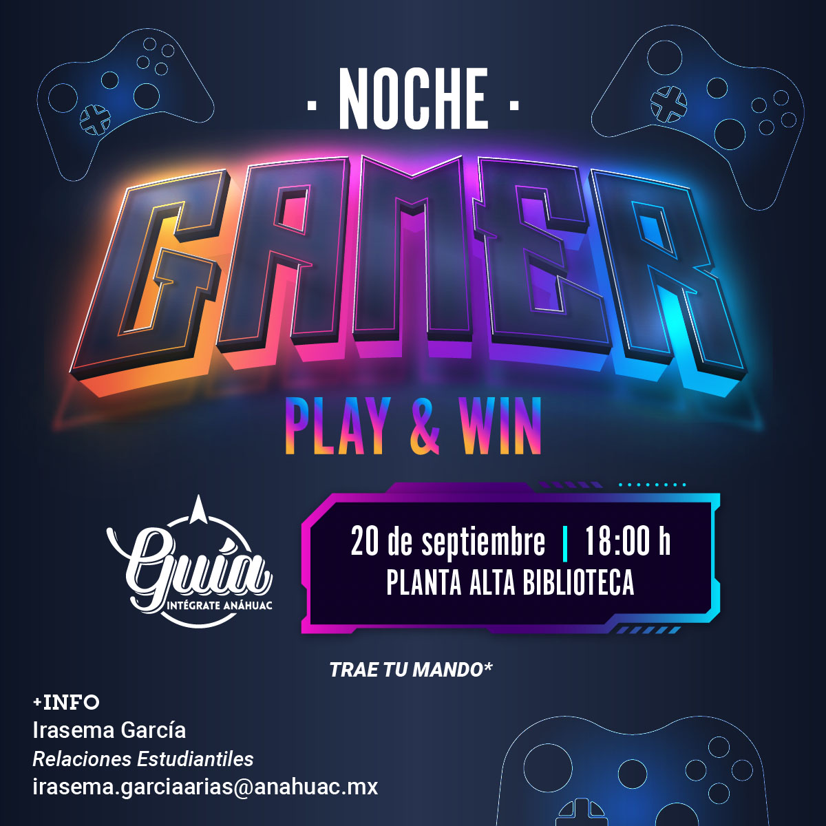 Noche Gamer Guía Noche Gamer Guía