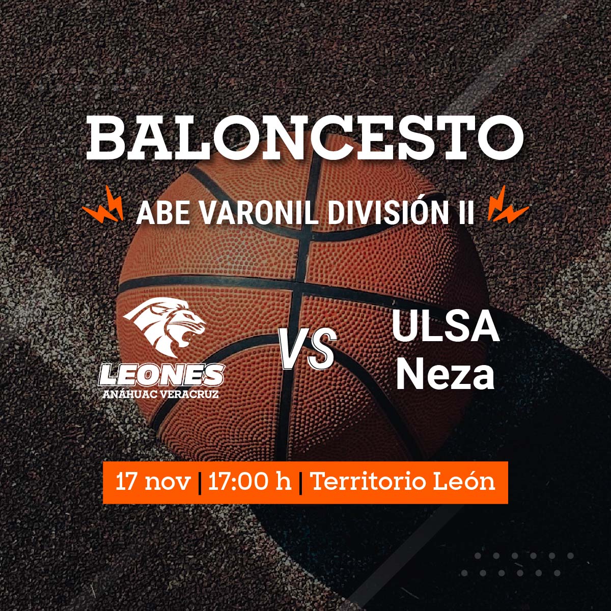 Baloncesto Varonil ABE: Leones vs ULSA Neza Baloncesto Varonil ABE: Leones vs ULSA Neza