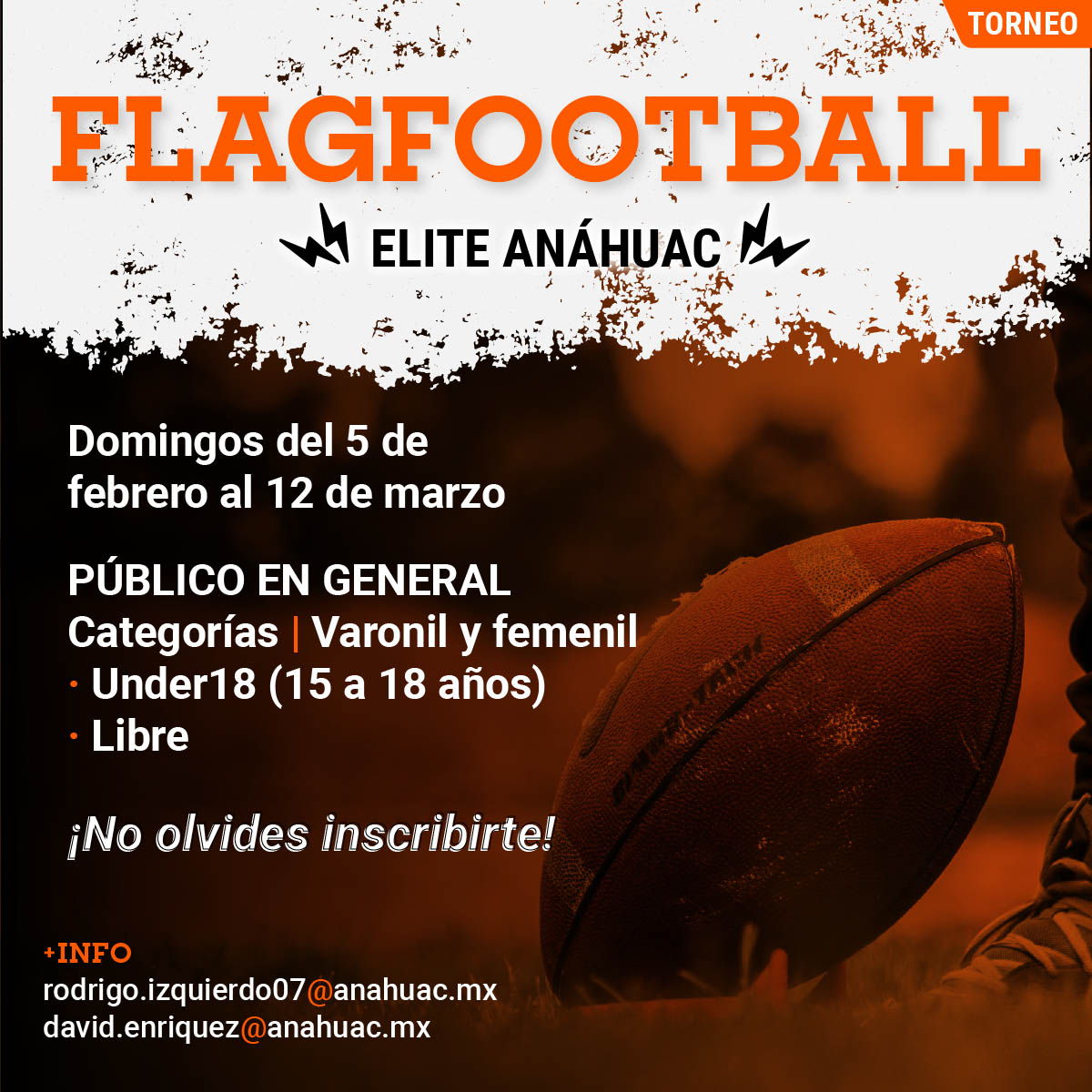 Torneo de FlagFootball Elite Anáhuac Torneo de FlagFootball Elite Anáhuac