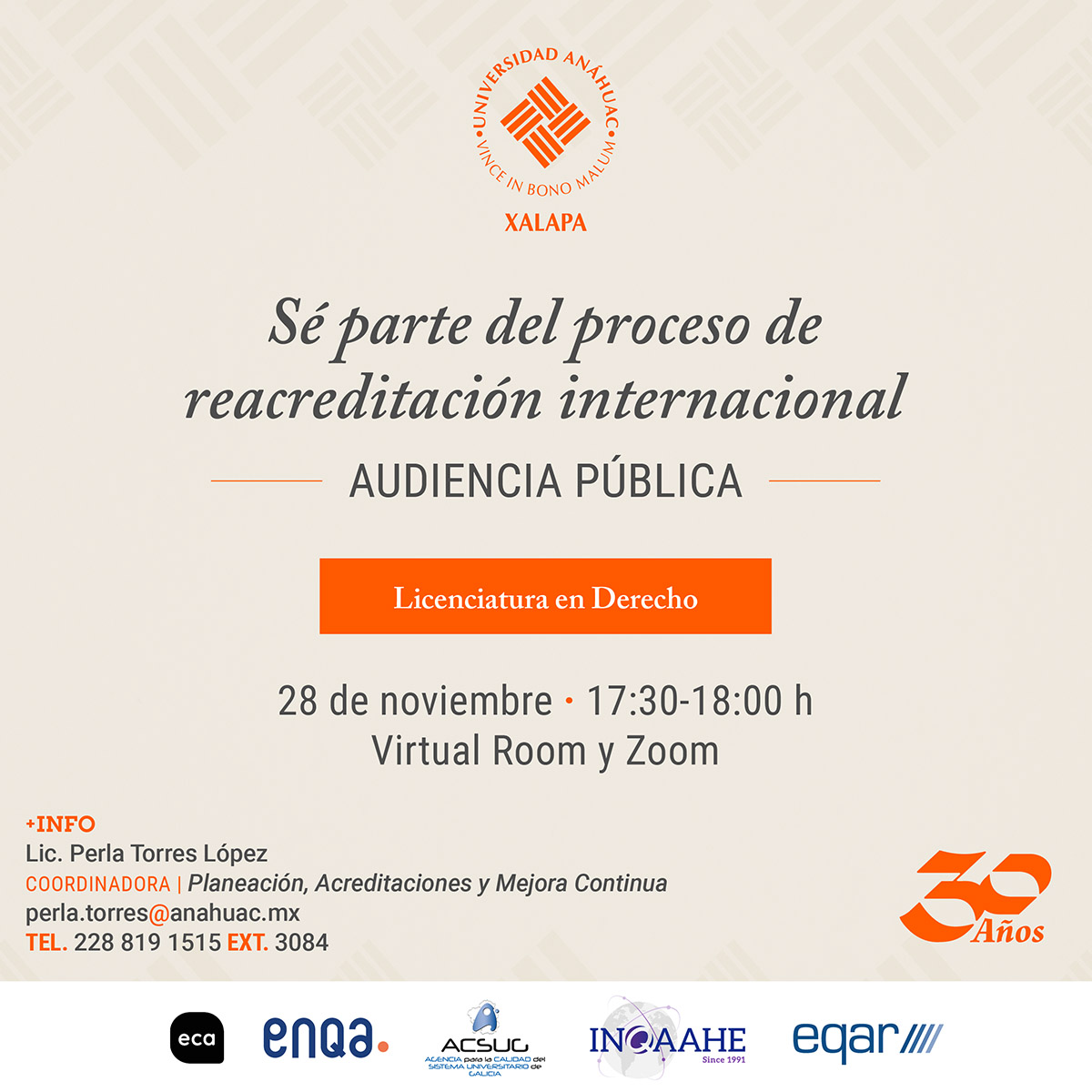Reacreditación Internacional ACSUG: Audiencia Pública de Derecho Reacreditación Internacional ACSUG: Audiencia Pública de Derecho