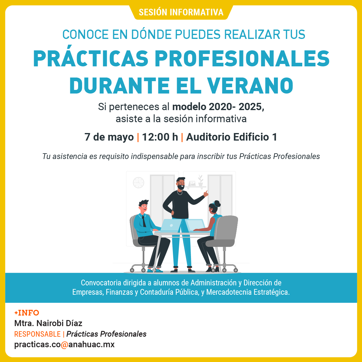 Sesión informativa de Prácticas Profesionales de Verano Sesión informativa de Prácticas Profesionales de Verano