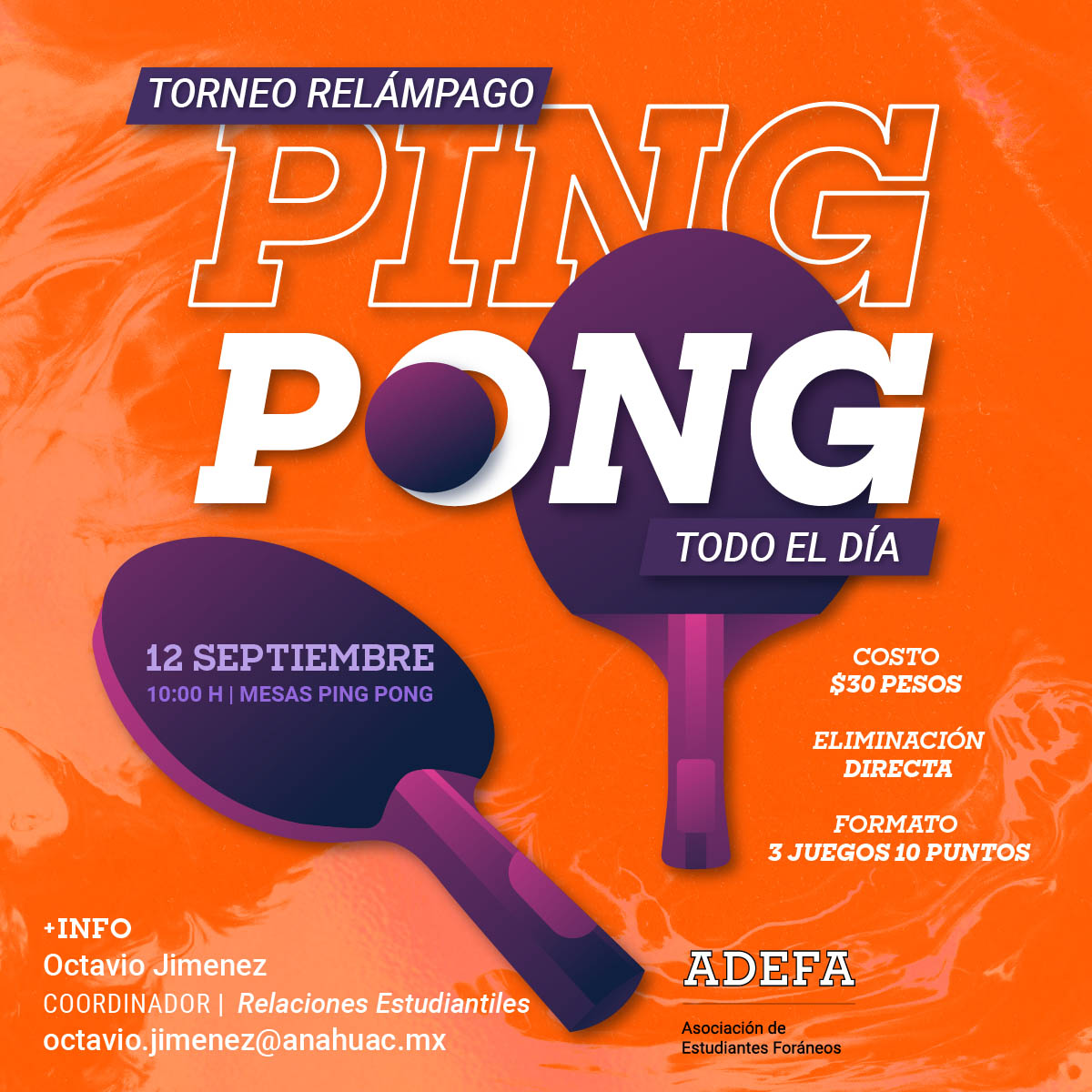 Torneo Relámpago de Ping-Pong ADEFA Torneo Relámpago de Ping-Pong ADEFA