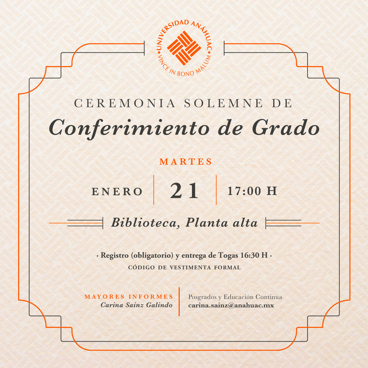Conferimiento de Grado Conferimiento de Grado