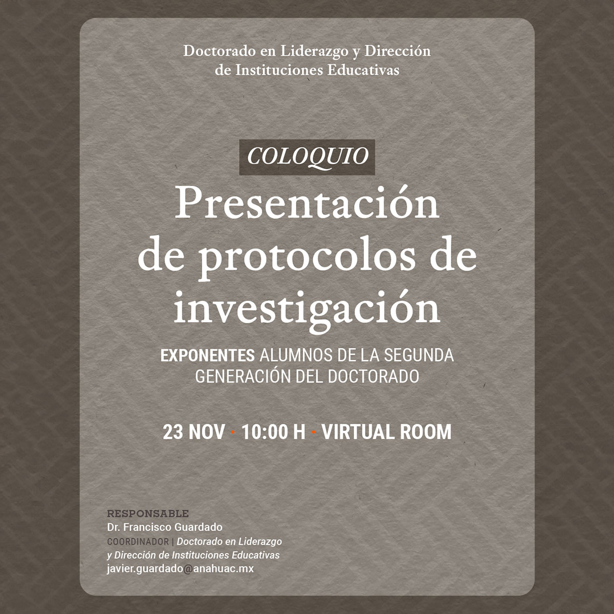 Presentación de Protocolos de Investigación Presentación de Protocolos de Investigación