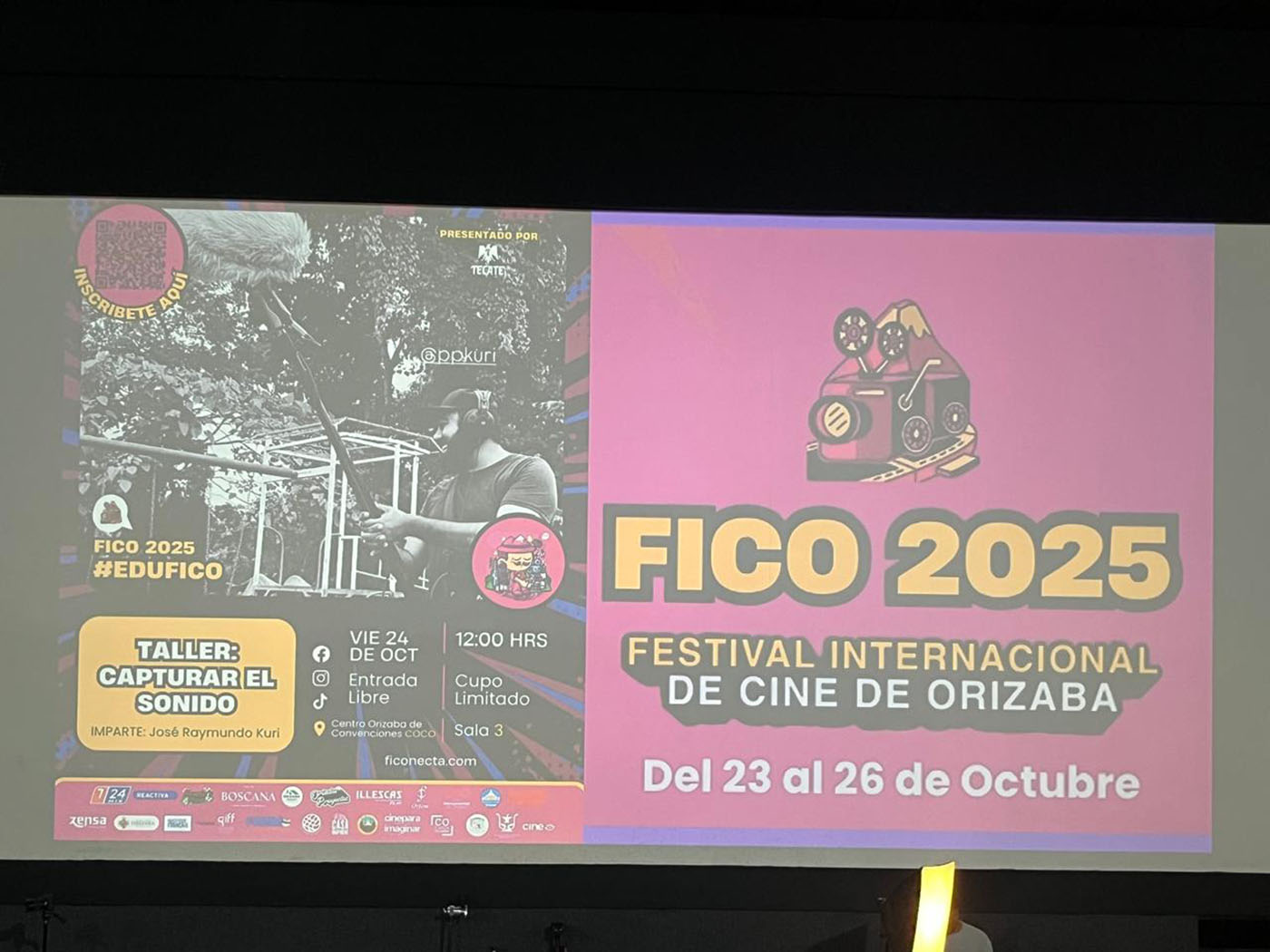 2 / 9 - Alumnos de Diseño Multimedia en el Festival Internacional de Cine de Orizaba 2 / 9 - Alumnos de Diseño Multimedia en el Festival Internacional de Cine de Orizaba