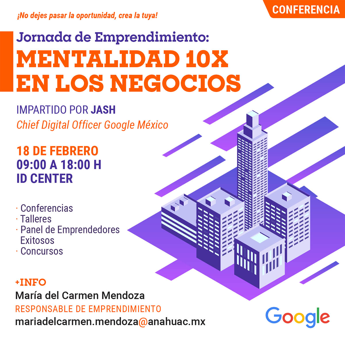 Cerrar vista en pantalla completa Jornada de Emprendimiento: Mentalidad 10x en los Negocios