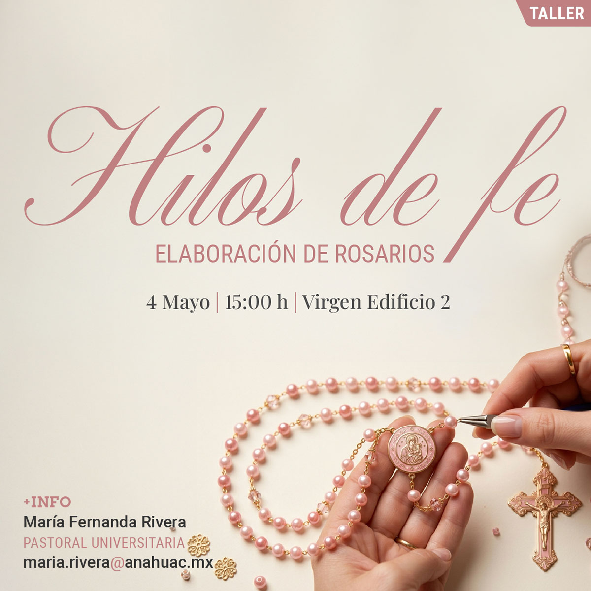 Cerrar vista en pantalla completa Hilos de Fe: Elaboración de Rosarios