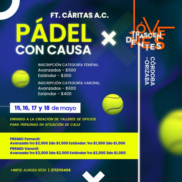 Pádel con Causa X Jóvenes Trascendentes