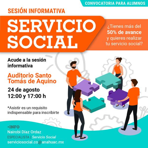 Servicio Social: Convocatoria para Alumnos